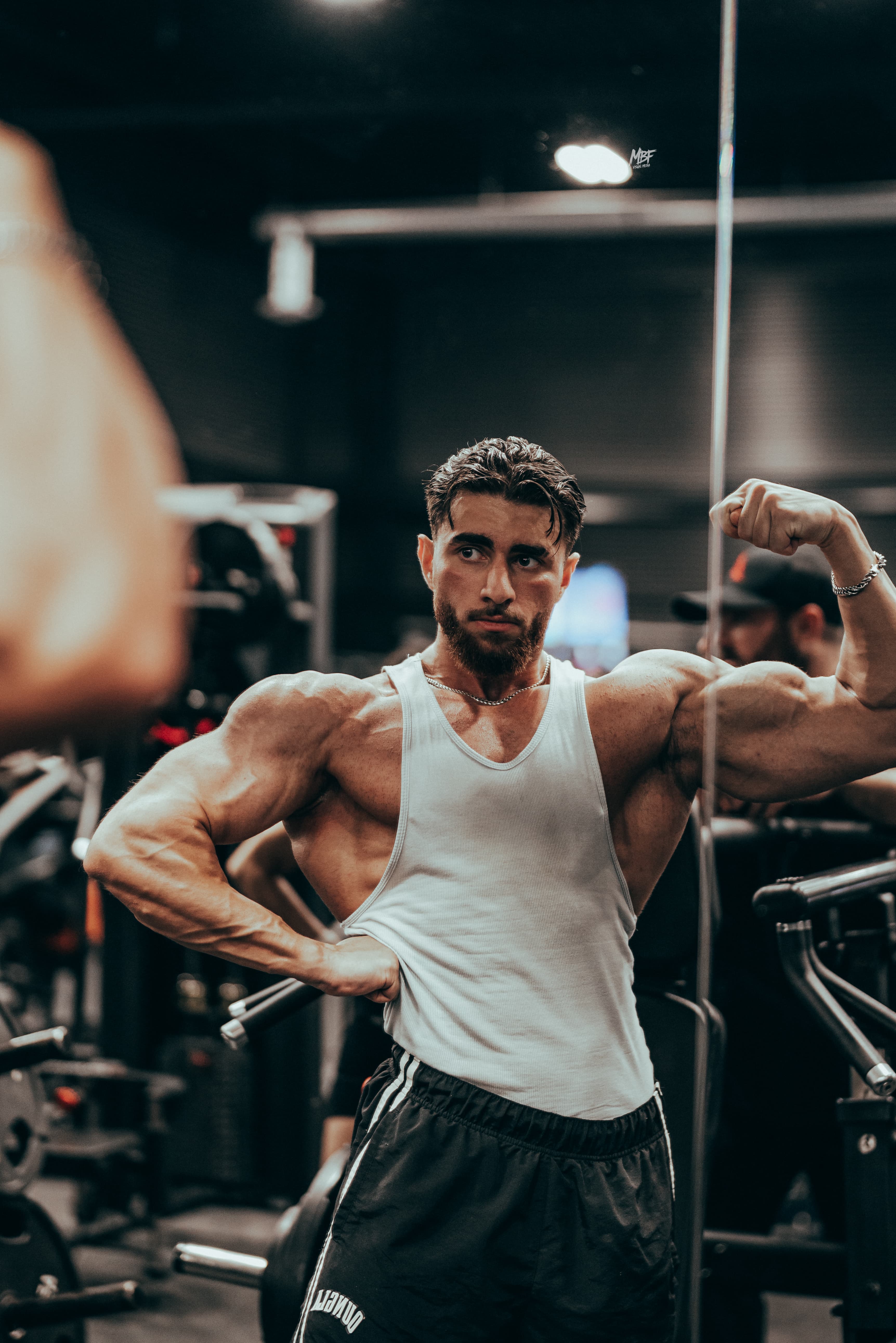 Daniel Yousefi training in the gym