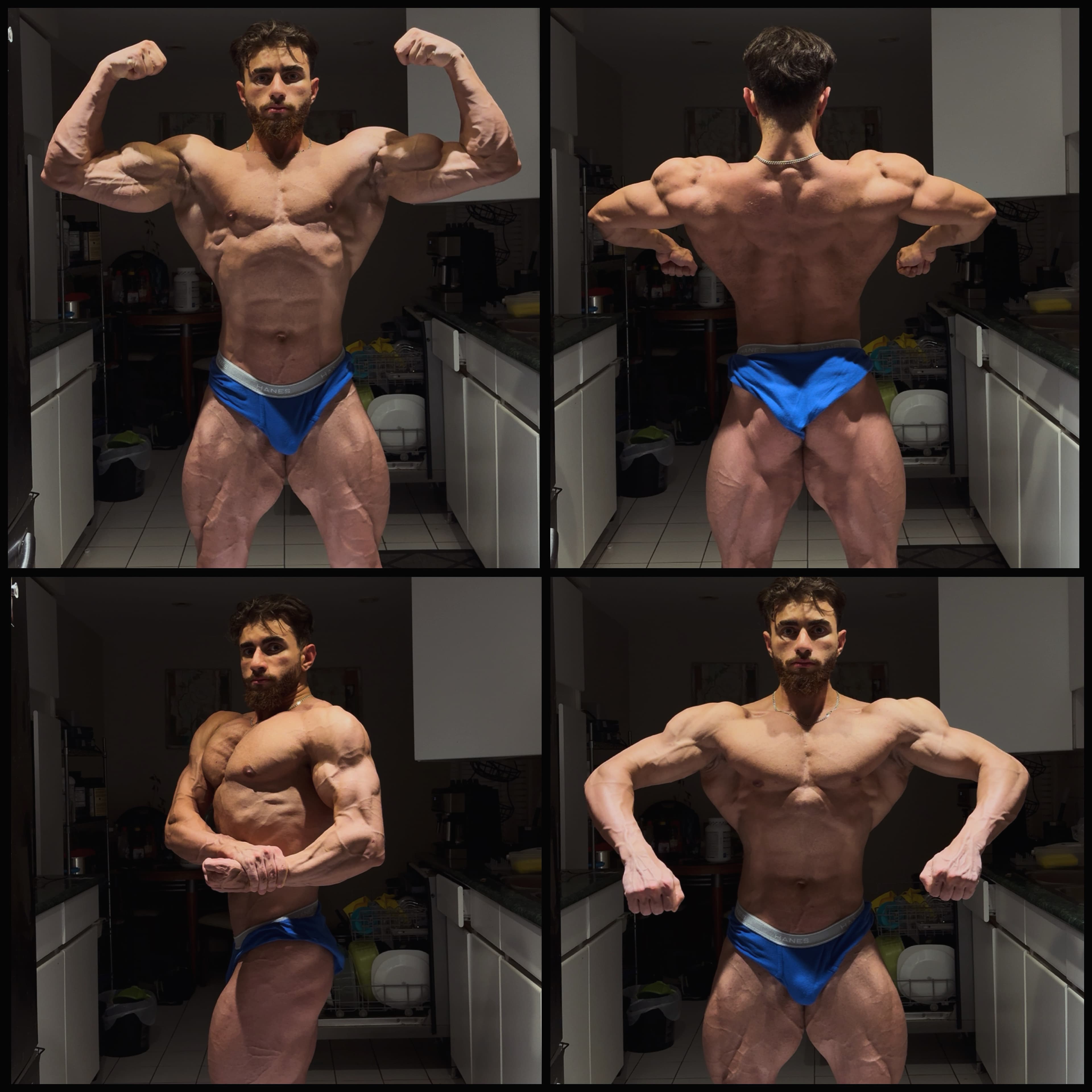 Daniel Yousefi posing, competition prep